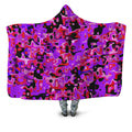Purple Red and Black Rave Camo Melt Hooded Blanket Big Tex Funkadelic Epic Hoodie