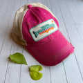 Rainbow Trout Embroicered Patch Hat- Small Business Made- Final Sale