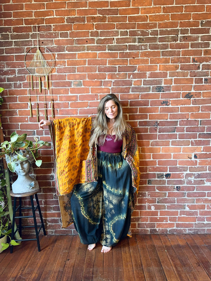 Raven Tie Dye Harem Pants Earth Tones - Fair Trade Made