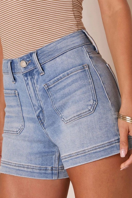 Ready For The Day Stretch Shorts-Cute-Trendy-Shop-Womens-Boutique-Clothing-Store