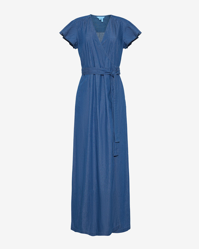 Reagan Denim Maxi Dress in Medium Wash