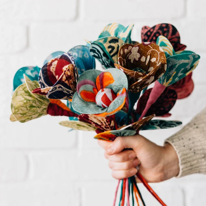 Recycled Sari Flowers - Fair Trade Made -Final Sale