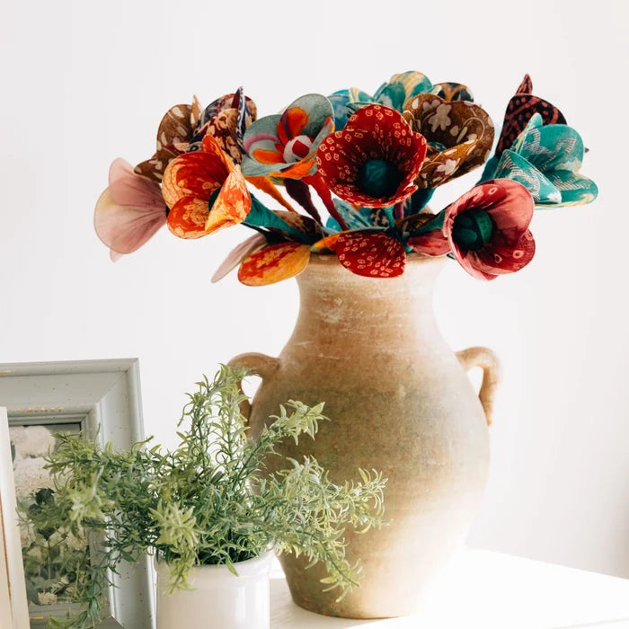 Recycled Sari Flowers - Fair Trade Made -Final Sale