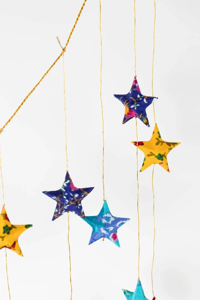 Recycled Sari Star Valance Garland - Fair Trade Made -Final Sale