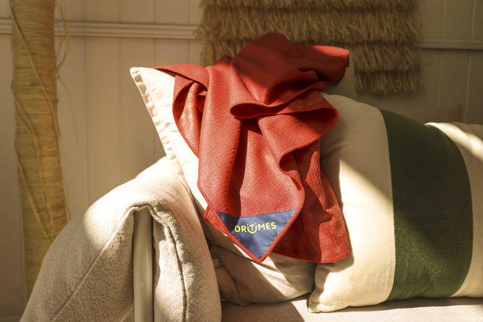 Red Staple Beach Towel