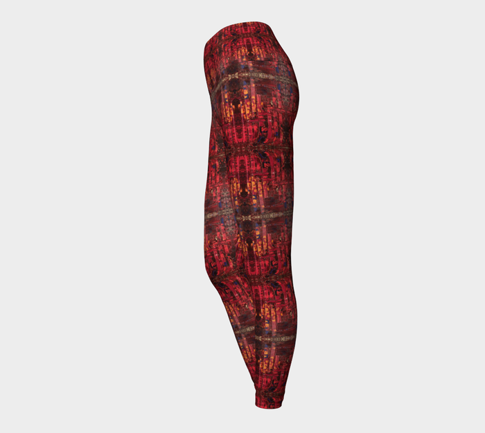 "Red" Yoga Leggings (Red, Orange)