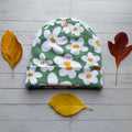 Retro Boho Floral /Mushroom Print Beanie Hat/ - Small Business Made-Final Sale