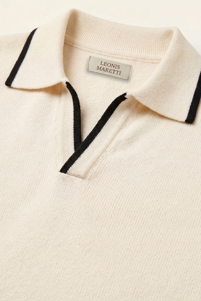 Rivoro Knitted Polo Ivory
