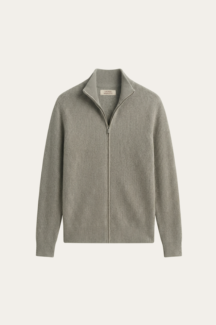 Roma Cashmere Cardigan Grey Green