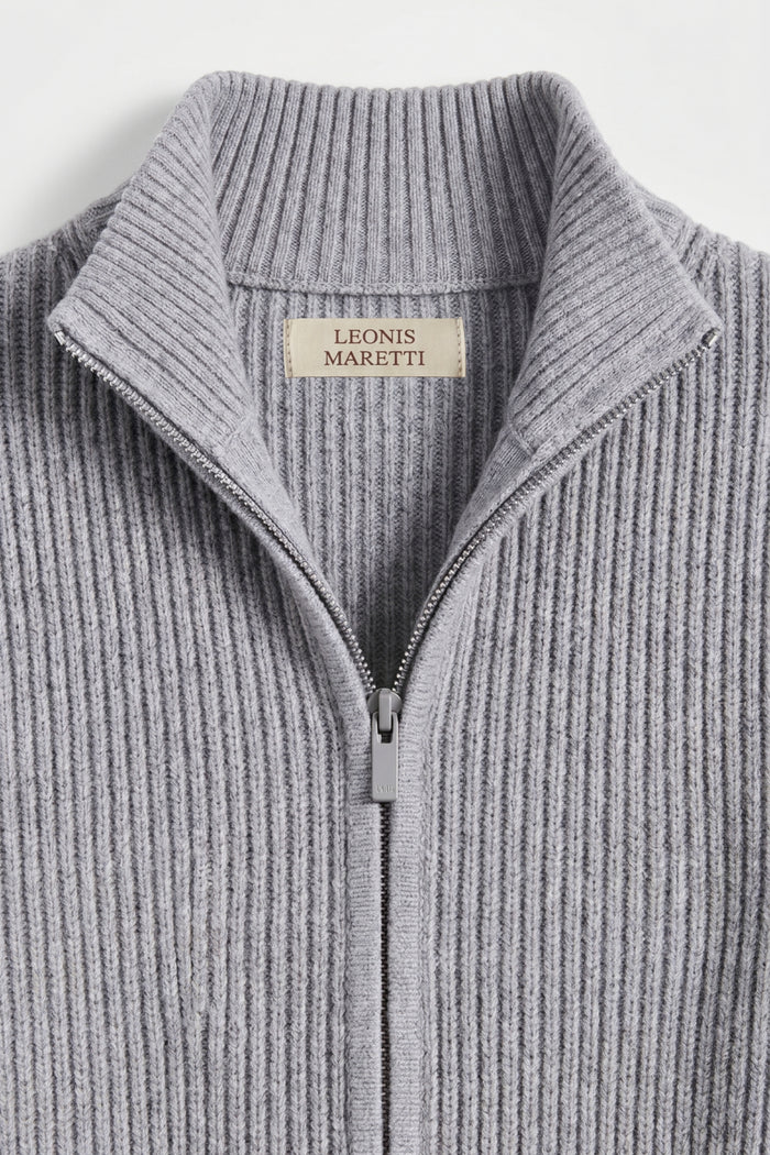 Roma Cashmere Cardigan Grey