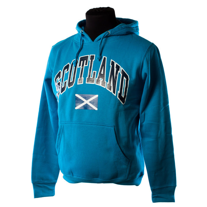 Scotland Harvard Print Hooded Top Sapphire - Blue