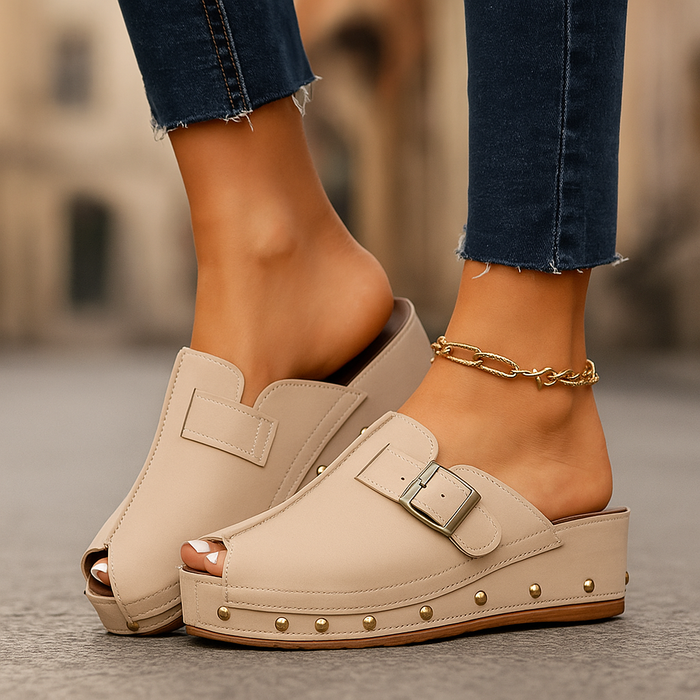 Serelina Buckle Slides