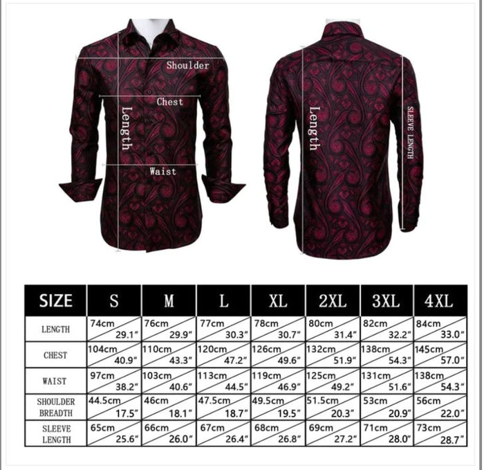 Simon Von New Purple Paisley Silk Shirt -CY-0423 - SimonVon Shop