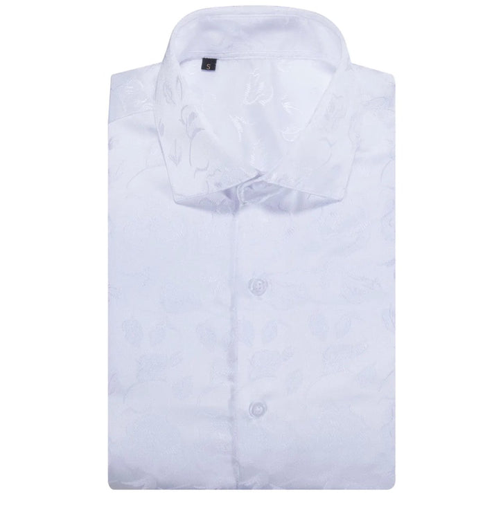 Simon Von White Floral Shirt- CY-0002 - SimonVon Shop