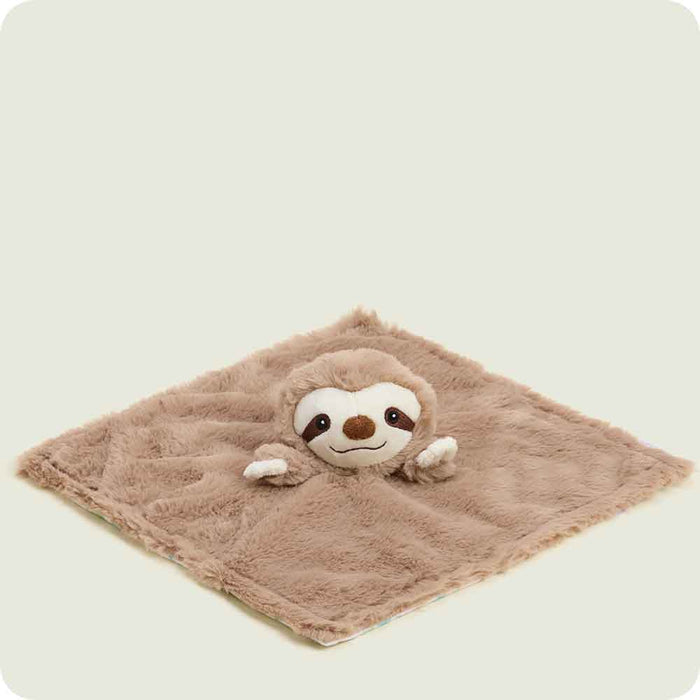 Sloth Lovey Blanket Warmies flat