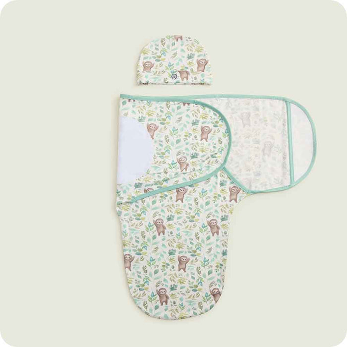 warmies Sloth baby Swaddle & Beanie Gift Set