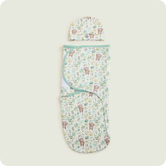 warmies Sloth Swaddle & Beanie baby Gift Set