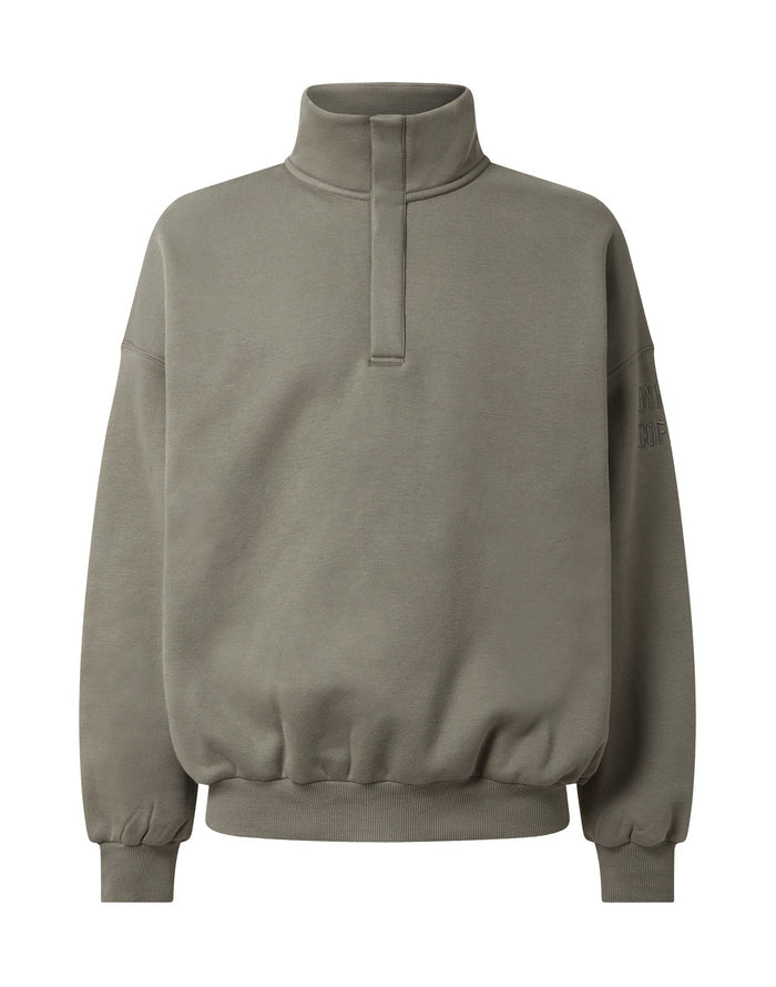 Snap Collar Sierra Sweatshirt in Olive