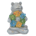 Solar Garden Ornament With Flower Garland 6 White LED Lights