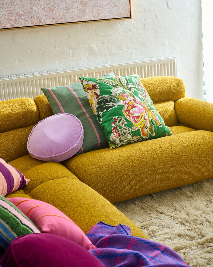 Somerset Green Embroidered Cushion