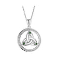 Solvar Sterling Silver Crystal Trinity Circle Pendant s46799