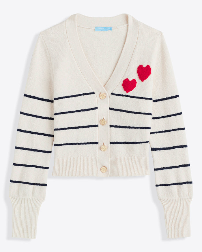 Stripe Heart Cardigan