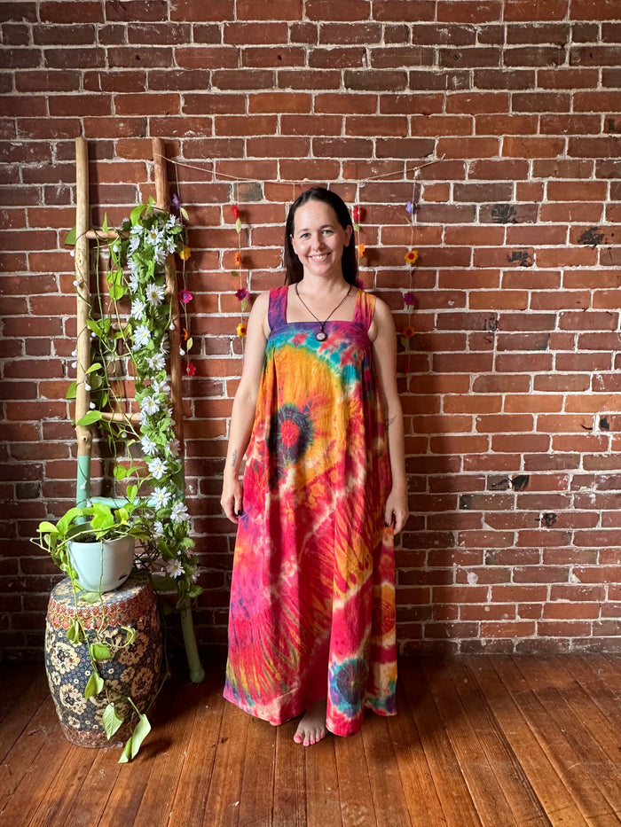 Sugar Magnolia Tie Dye Dress 100% Cotton