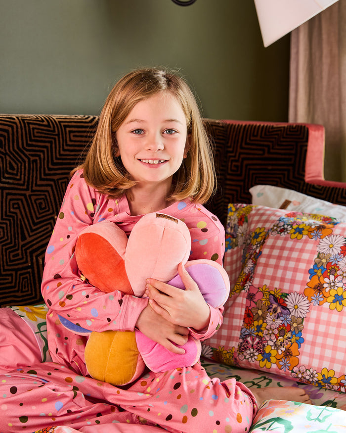 Sunny Field Velvet Petal Cushion