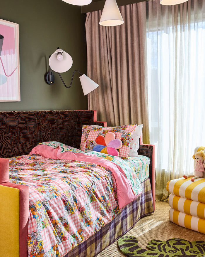 Sunny Field Velvet Petal Cushion
