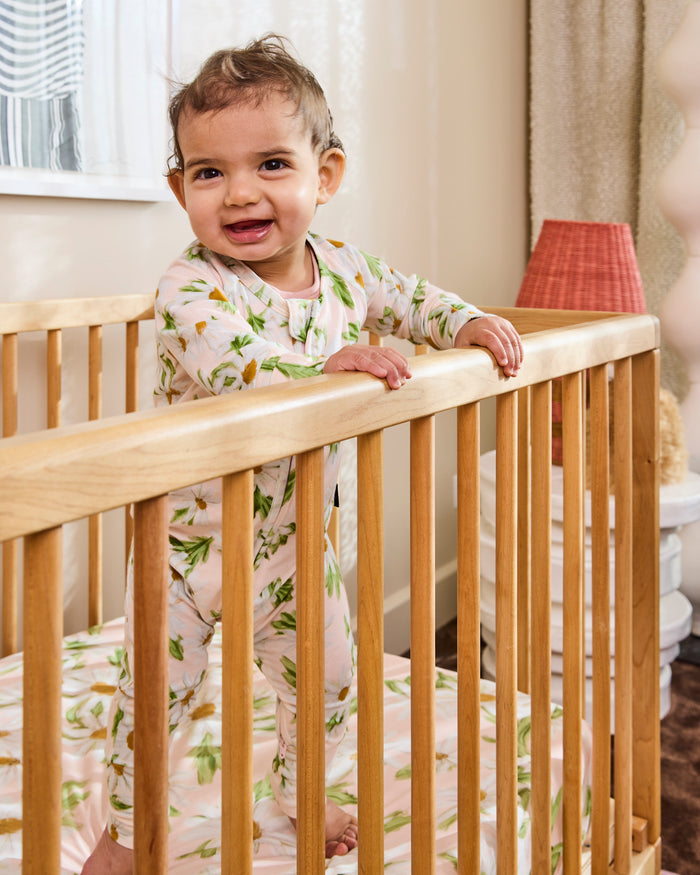 Sweet Daisy Organic Long Sleeve Zip Romper