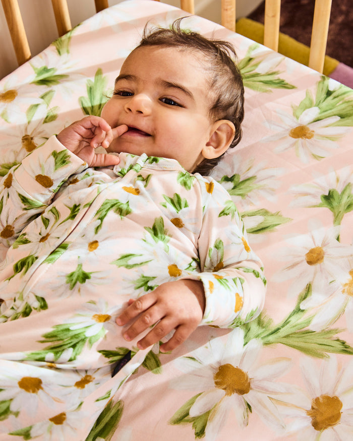 Sweet Daisy Organic Long Sleeve Zip Romper