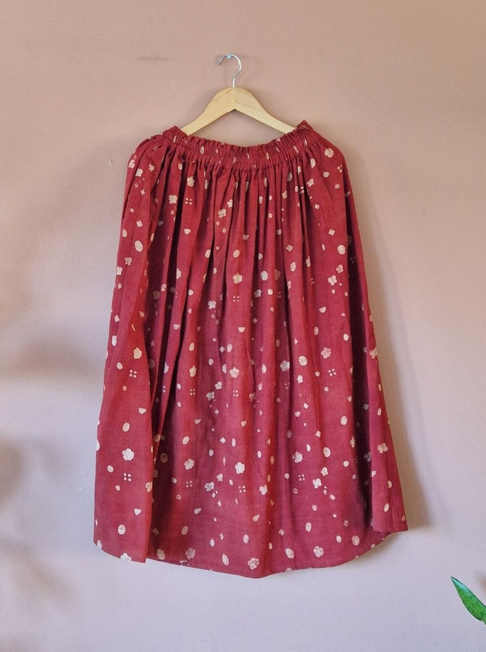 tara skirt - kala cotton ajarakh (bloom)
