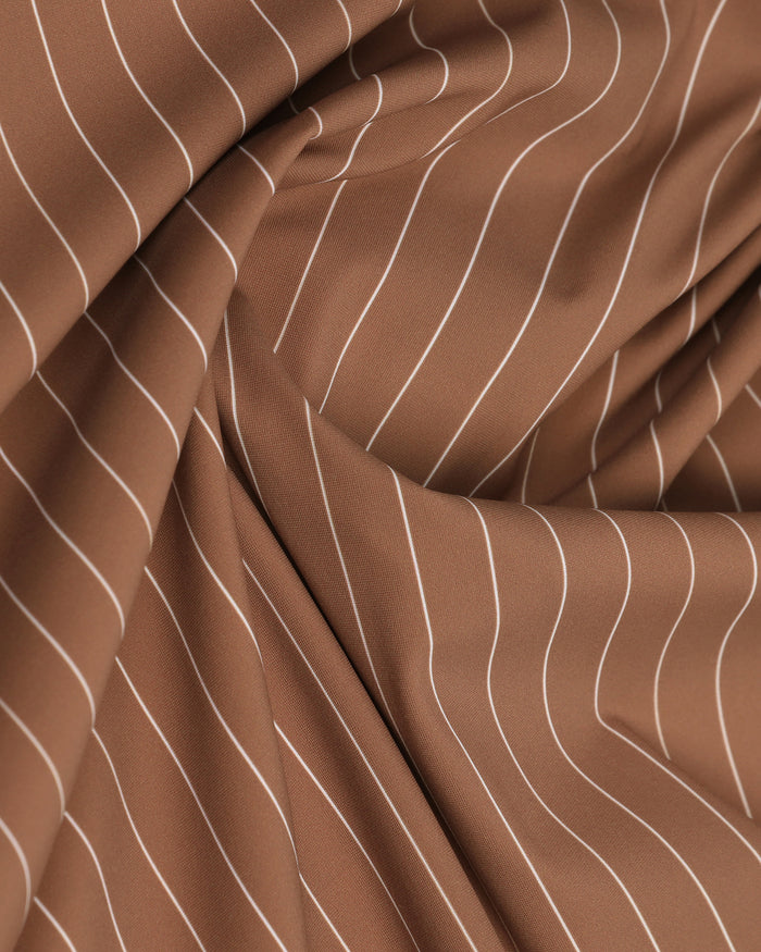 TechPro Formal Half Sleeve Rust Stripe Shirt - Dickins