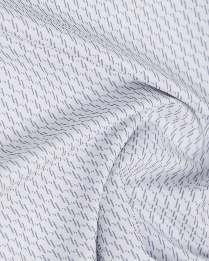 TechPro Formal Half Sleeve White Printed Shirt - Ivan