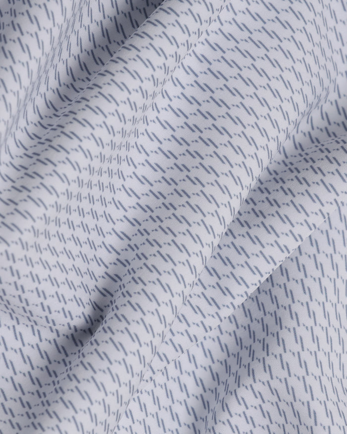 TechPro Formal White Printed Shirt - Ivan