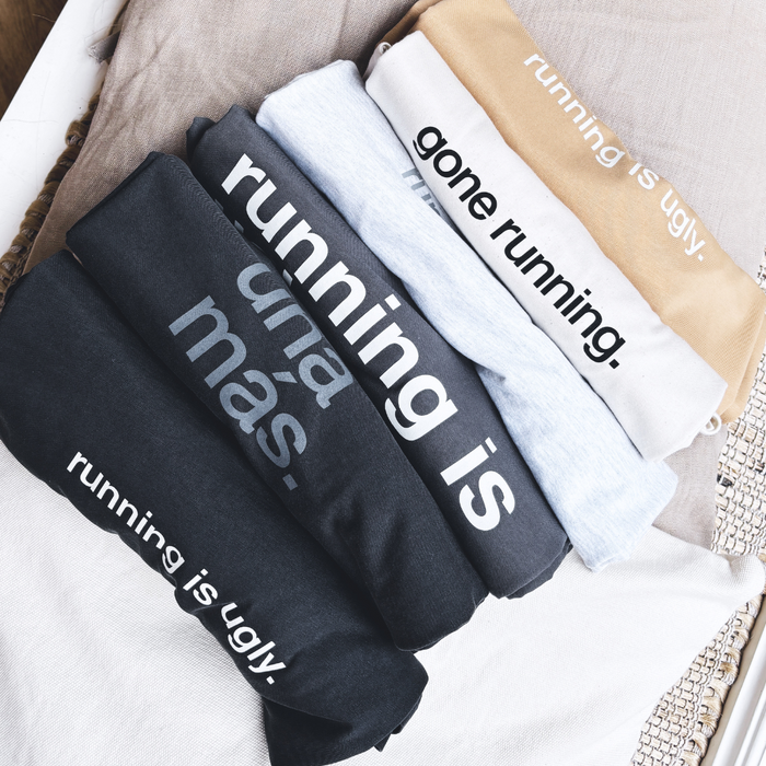 tee, running is ugly, anthracite.