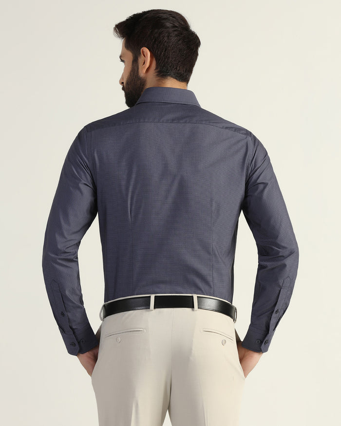 Temp Tech Formal Navy Textured Shirt - Vogue