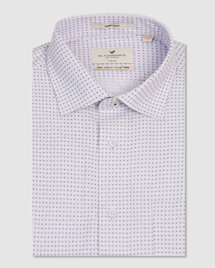 Temp Tech Formal Pink Printed Shirt - Vital