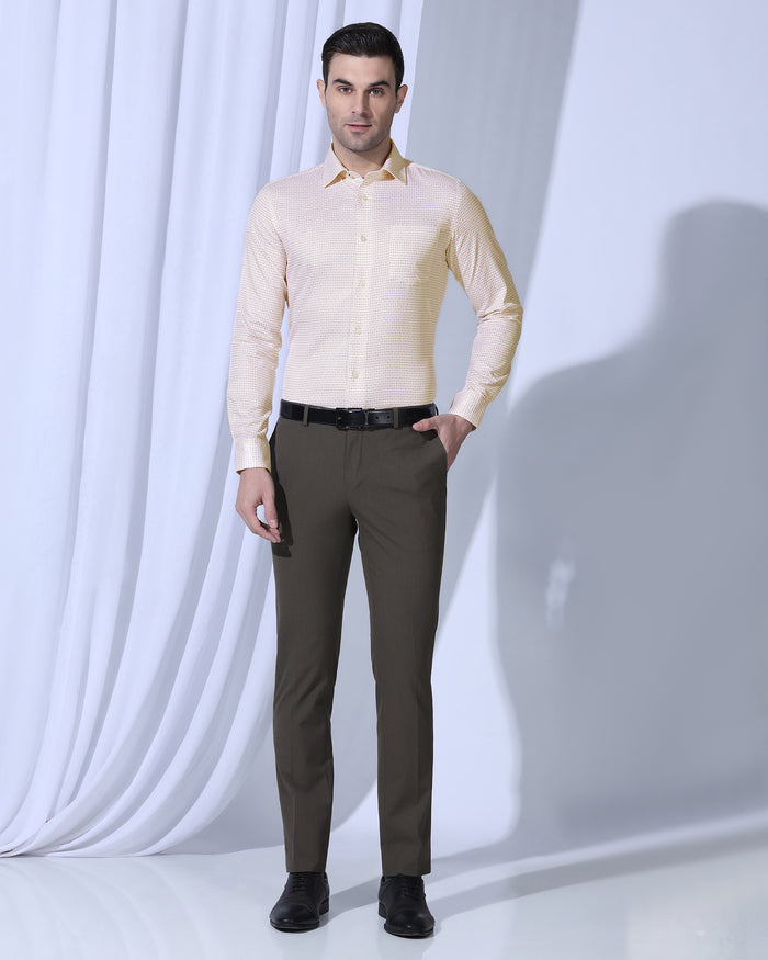 Temp Tech Formal White Printed Shirt - Vital