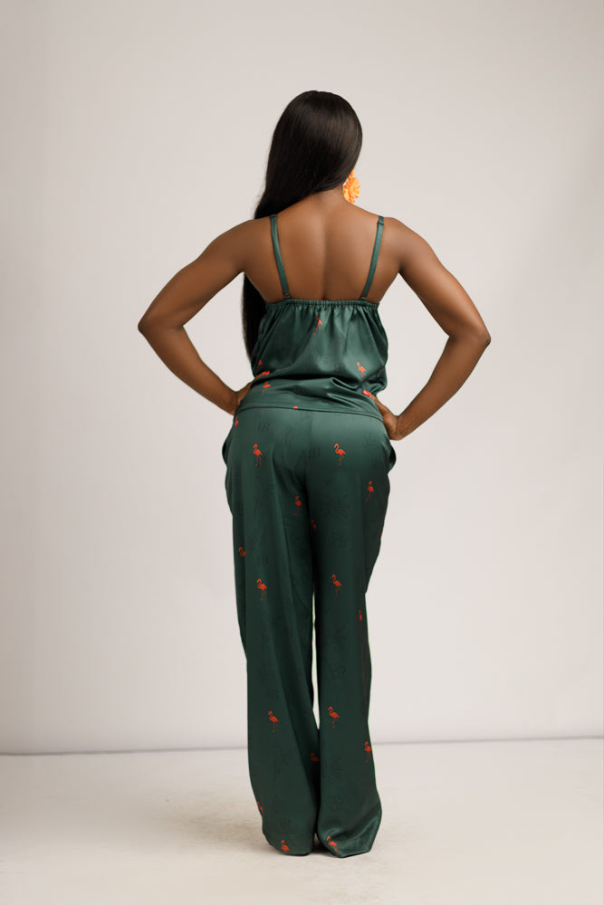 THE DERIN PANT - EMERALD GREEN
