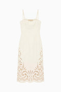 The Jane Eyelet Denim Dress - Cowrie