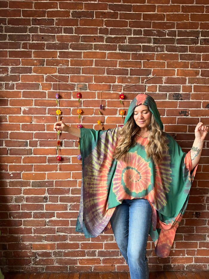 Tie Dye Poncho Hoodies Multiple Colors Available!