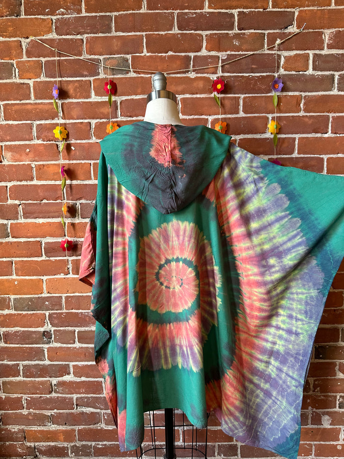 Tie Dye Poncho Hoodies Multiple Colors Available!