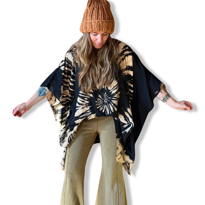 Tie Dye Poncho Hoodies Multiple Colors Available!