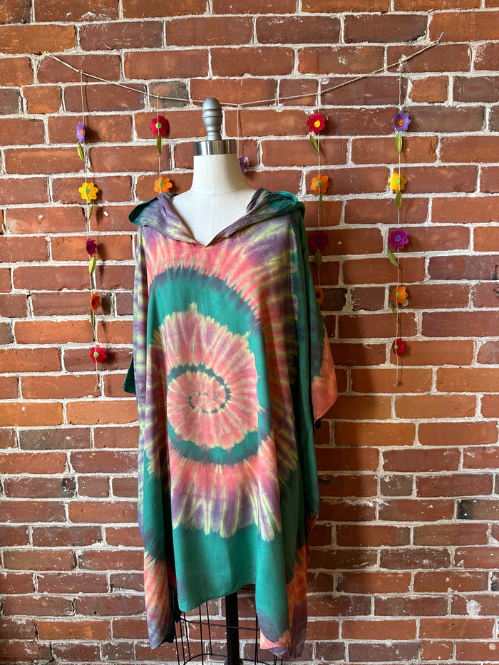 Tie Dye Poncho Hoodies Multiple Colors Available!