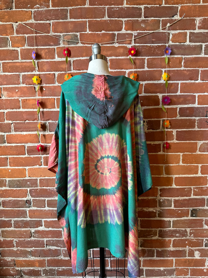 Tie Dye Poncho Hoodies Multiple Colors Available!