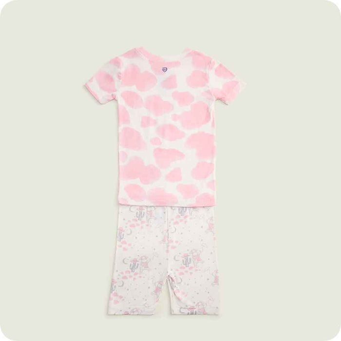warmies Strawberry Cow Shorties Pajamas back detail