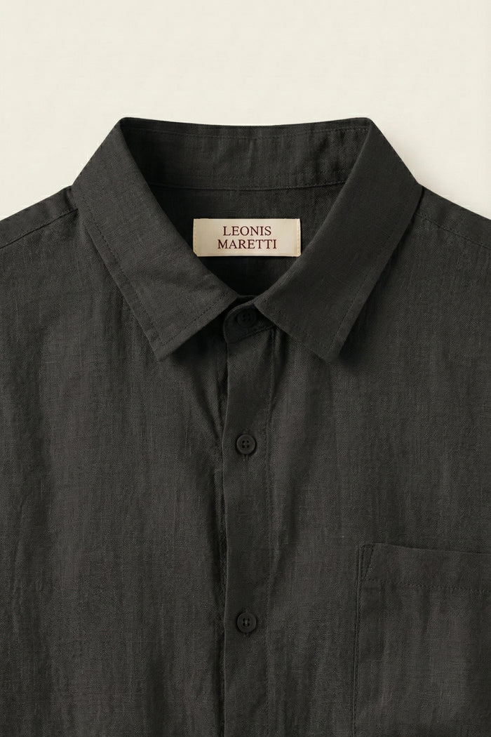 Torino Linen Shirt Black