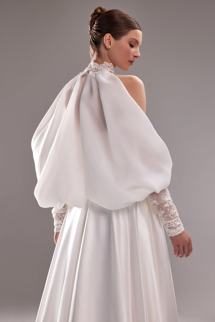 Transparent Long Sleeve Cover Up Demna With Lace Cuffs