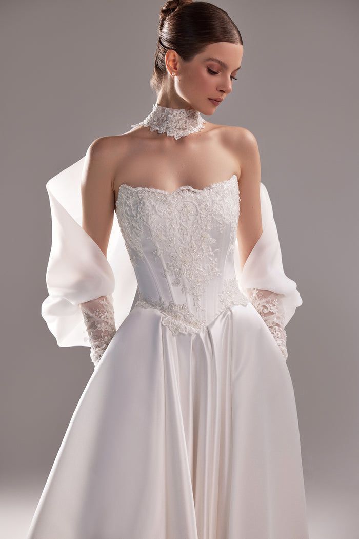 Transparent Long Sleeve Cover Up Demna With Lace Cuffs